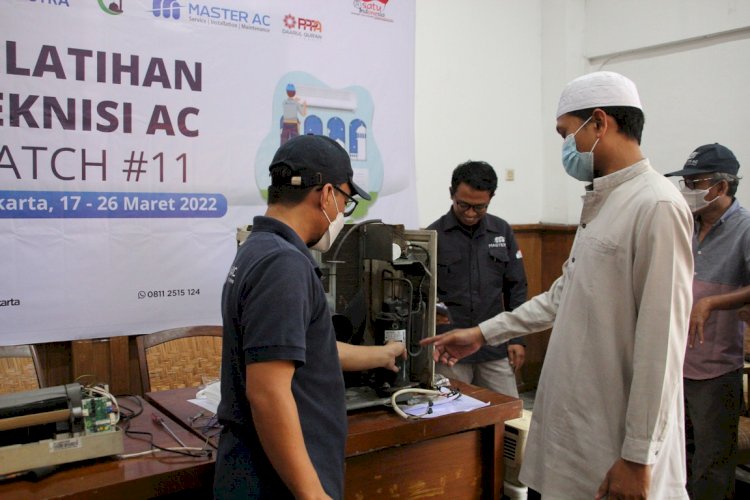 Pemberdayaan Ekonomi Umat, LAZNAS PPPA Daarul Qur’an Yogyakarta Adakan Pelatihan Teknisi AC Bersama Yayasan Amaliah ASTRA