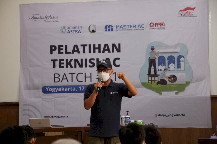 Pemberdayaan Ekonomi Umat, LAZNAS PPPA Daarul Qur’an Yogyakarta Adakan Pelatihan Teknisi AC Bersama Yayasan Amaliah ASTRA