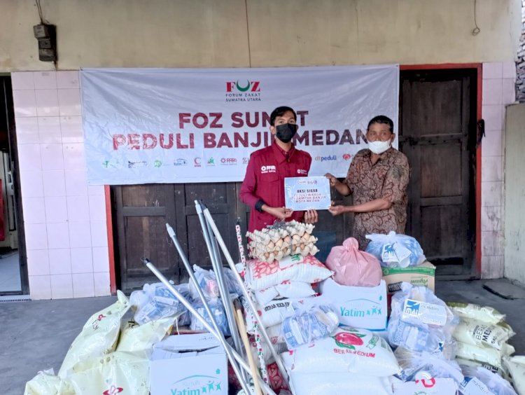 Kolaborasi PPPA Daarul Qur'an Medan danFOZ Sumatera Utara dalam Aksi Peduli Banjir Medan