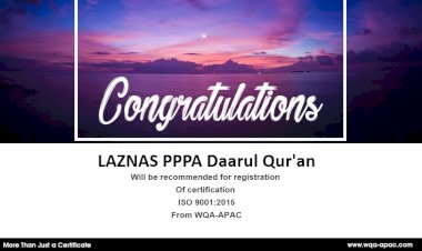 Laznas PPPA Daarul Qur’an Kembali Raih Rekomendasi Sertifikasi ISO 9001:2015