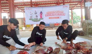 Pemotongan Hewan Qurban di Pesantren Daqu Pusat