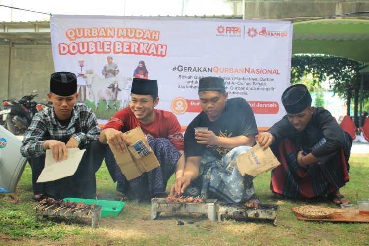 Nyate Bareng, Momen Bahagia Santri di Hari Raya Idul Adha