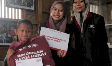 Khataman dan Penyaluran Bingkisan Yatim Hebat di Kampung Qur’an Merapi