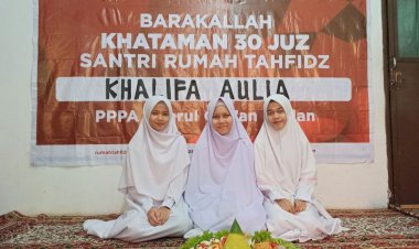 Lahir Kembali 3 Hafidzah 30 juz dari Rumah Tahfidz PPPA Daarul Qur'an Medan