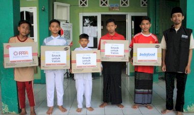PPPA Daarul Qur’an Semarang Gandeng PT Indofood salurkan Snack untuk Yatim