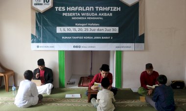 Sambut Wisuda Akbar 10, Rumah Tahfizh di Indramayu Adakan Ujian Hafalan