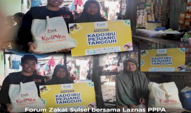 Forum Zakat Sulawesi Selatan Bersama PPPA Daarul Qur'an Sulsel Salurkan Bingkisan Spesial Hari Ibu
