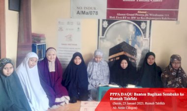 PPPA Daarul Qur'an Banten Bagikan Sembako Ke Rumah Tahfizh Al-Amin Cilegon