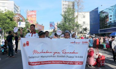 Sambut Ramadan, PPPA Daarul Qur'an Sulsel Pawai Tarhib di Car Free Day