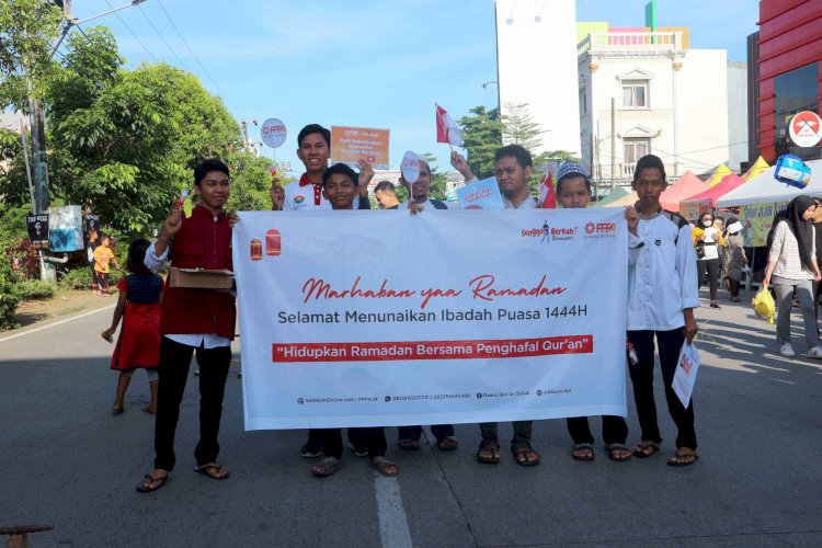 Sambut Ramadan, PPPA Daarul Qur'an Sulsel Pawai Tarhib di Car Free Day