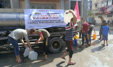 10.000 Liter Air Bersih Jadi Penyaluran Tahap Dua Laznas PPPA Daarul Qur'an untuk Palestina