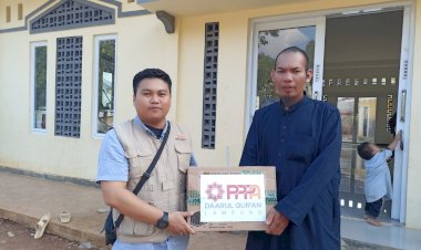 PPPA Daarul Qur'an Lampung Salurkan Bantuan Sembako untuk Pondok Tahfidz yang Terkena Dampak Kebakaran