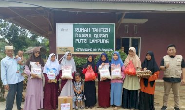 PPPA Daarul Qur’an Lampung Sukses Menyalurkan Sedekah Paket Sembako untuk Santri Penghafal Qur'an