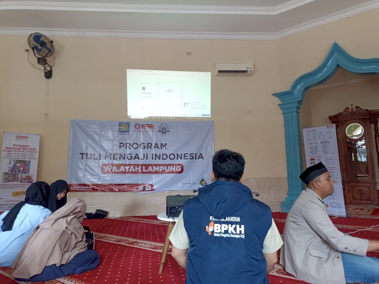 Laznas PPPA Daarul Qur’an Lampung Gelar Kelas Pertama Tuli Mengaji di Bandar Lampung