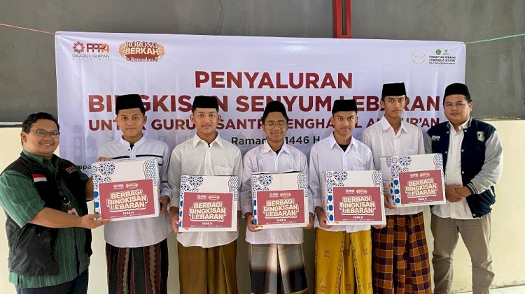 PPPA Daarul Quran Bogor Berbagi Senyum Lebaran kepada Santri dan Guru Ngaji di Cinagara