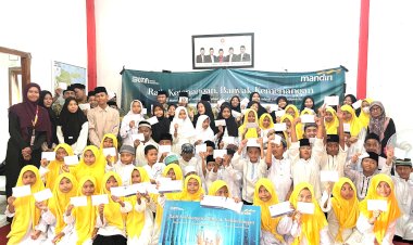 Sinergi PPPA Daarul Qur'an Jatim dan Mandiri Amal Insani Berbagi Kebahagiaan Kepada Adik Yatim