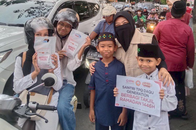 PPPA Daarul Qur'an Jawa Tengah ajak Santri TPQ Berbagi Takjil