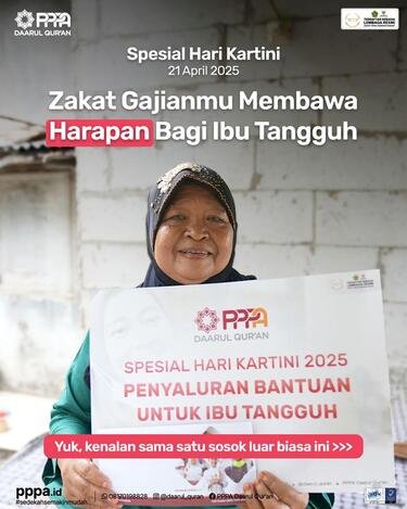 Penyaluran Zakat Gajian Amanah Donatur untuk Ibu Tangguh