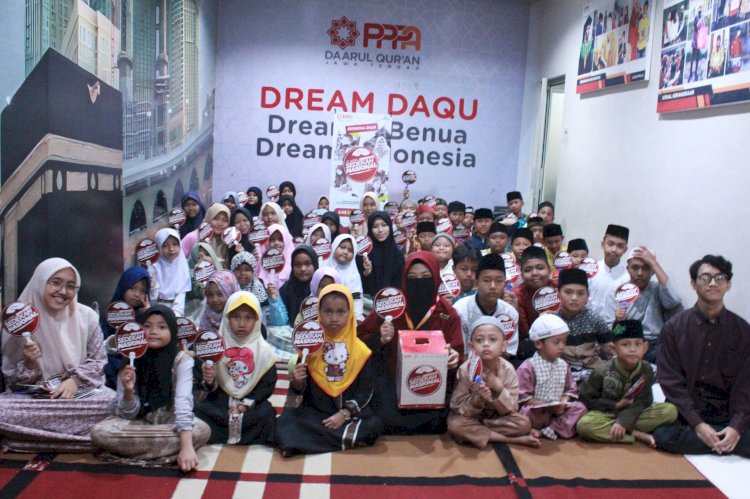 Santri TPQ Daqu Ikut Gerakan Sedekah Nasional 2025