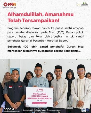 Penyaluran Paket Makan dan Buka Puasa Amanah Donatur Juni 2025