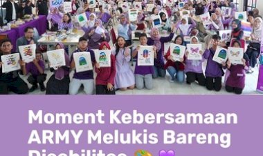 Moment Kebersamaan ARMY Melukis Bareng Disabilitas