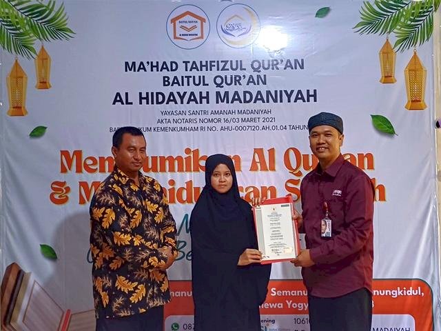 PPPA Daarul Qur’an Serahkan Sertifikat Kompetensi Tahsin Al-Qur’an di Gunungkidul