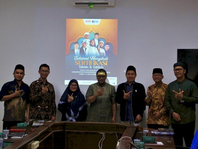Bersama PPPA Daarul Qur’an, UMS Gelar Sertifikasi Tahsin dan Tahfizh BNSP RI bagi Mahasiswa FAI