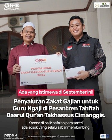Zakat Gajianmu Muliakan Guru Ngaji