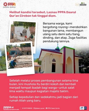 Berdirinya Kembali Rumah Allah Karena Sedekahmu