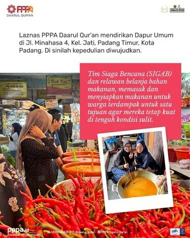 Dapur Umum untuk Penyintas Banjir Sumbar