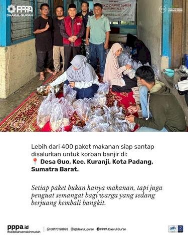 Dapur Umum untuk Penyintas Banjir Sumbar