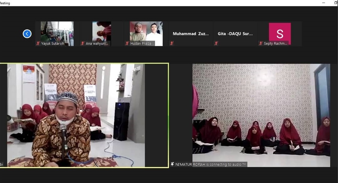 Khataman Online bersama Donatur dan Santri Rumah Tahfidz