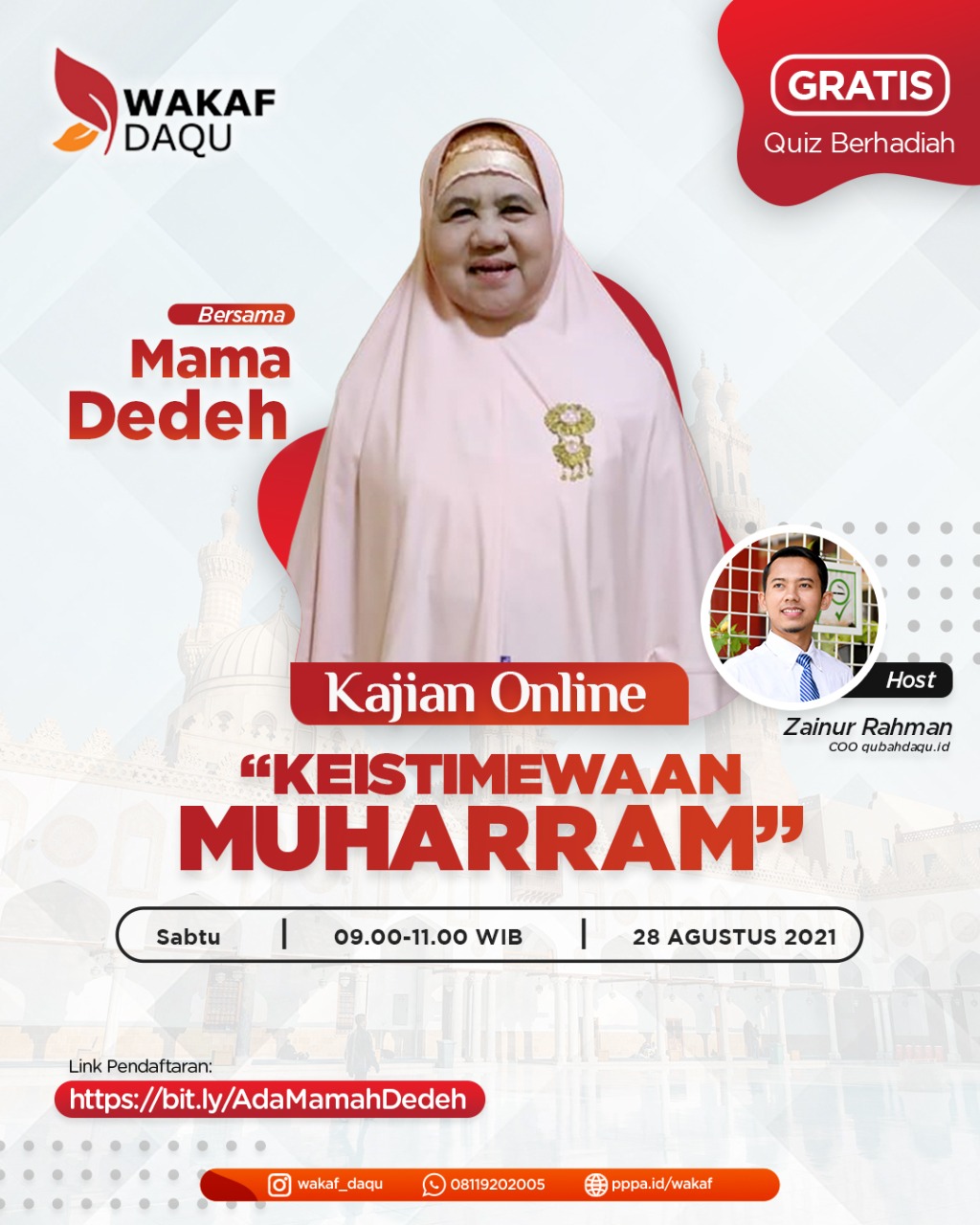 Wakaf Daqu Akan Gelar Kajian Bersama Mamah Dedeh, Catat Waktunya!