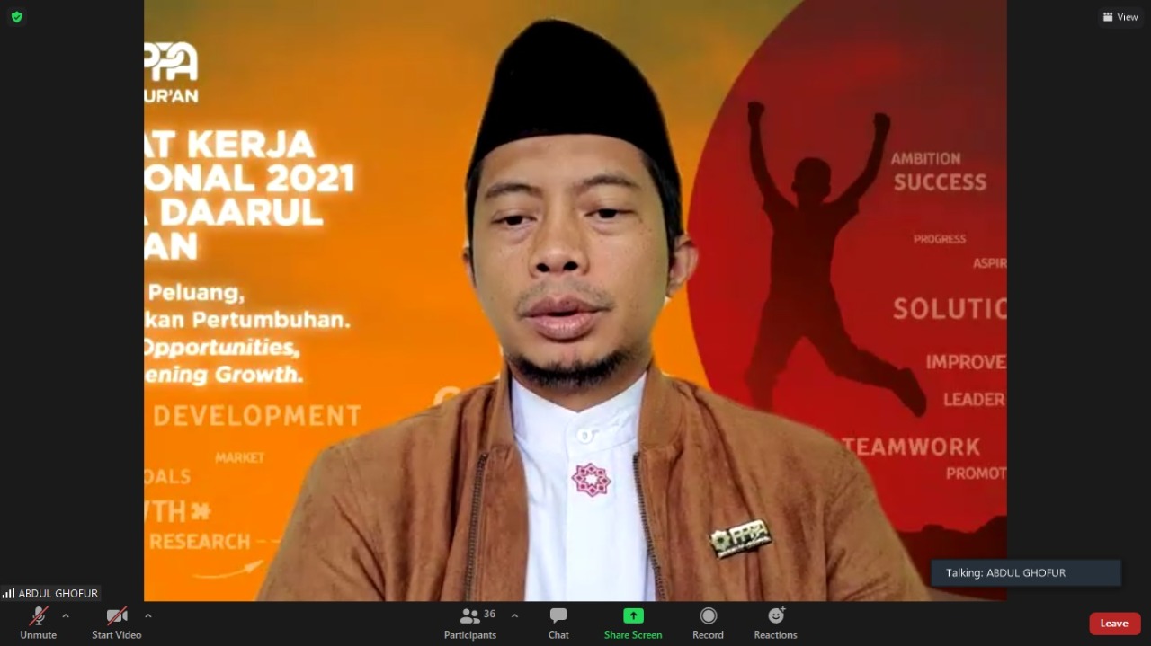 Gelar Rakernas 2021, Laznas PPPA Daarul Qurâ€™an Kejar Peluang di Tengah Pandemi