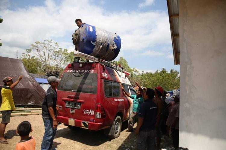 SIGAB Bersama PayTren Bangun Masjid Darurat di Lombok